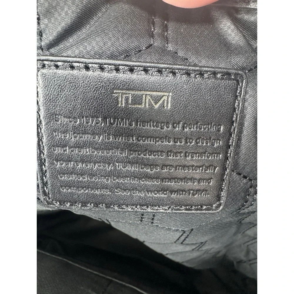 Tumi Harrison Bates Backpack Laptop Carry Bag Nylon Leather Black